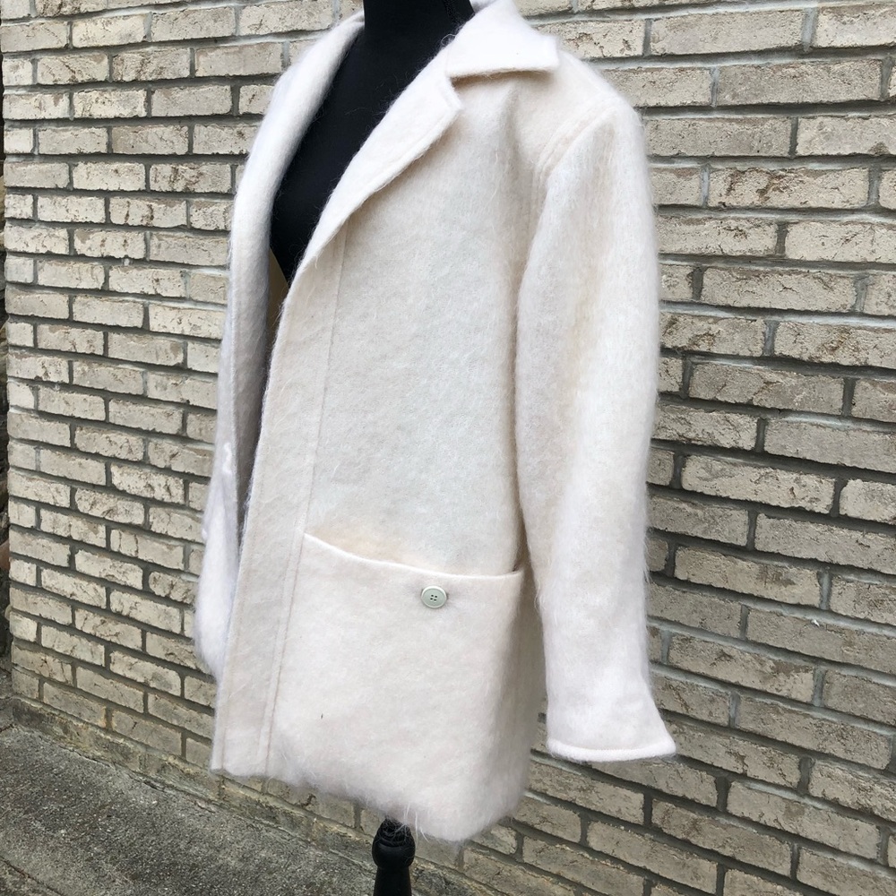 Cream wool Shacket - Picture 3 of 8